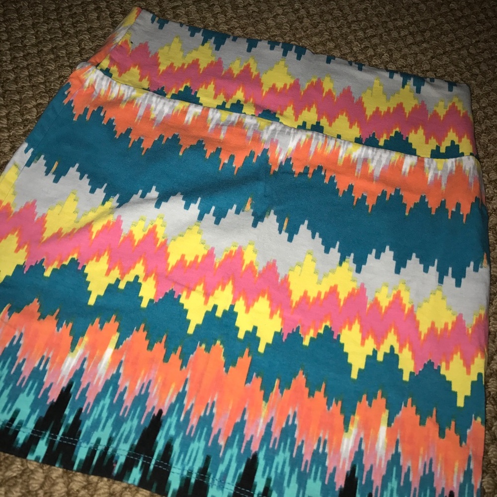 Multi colored pencil skirt